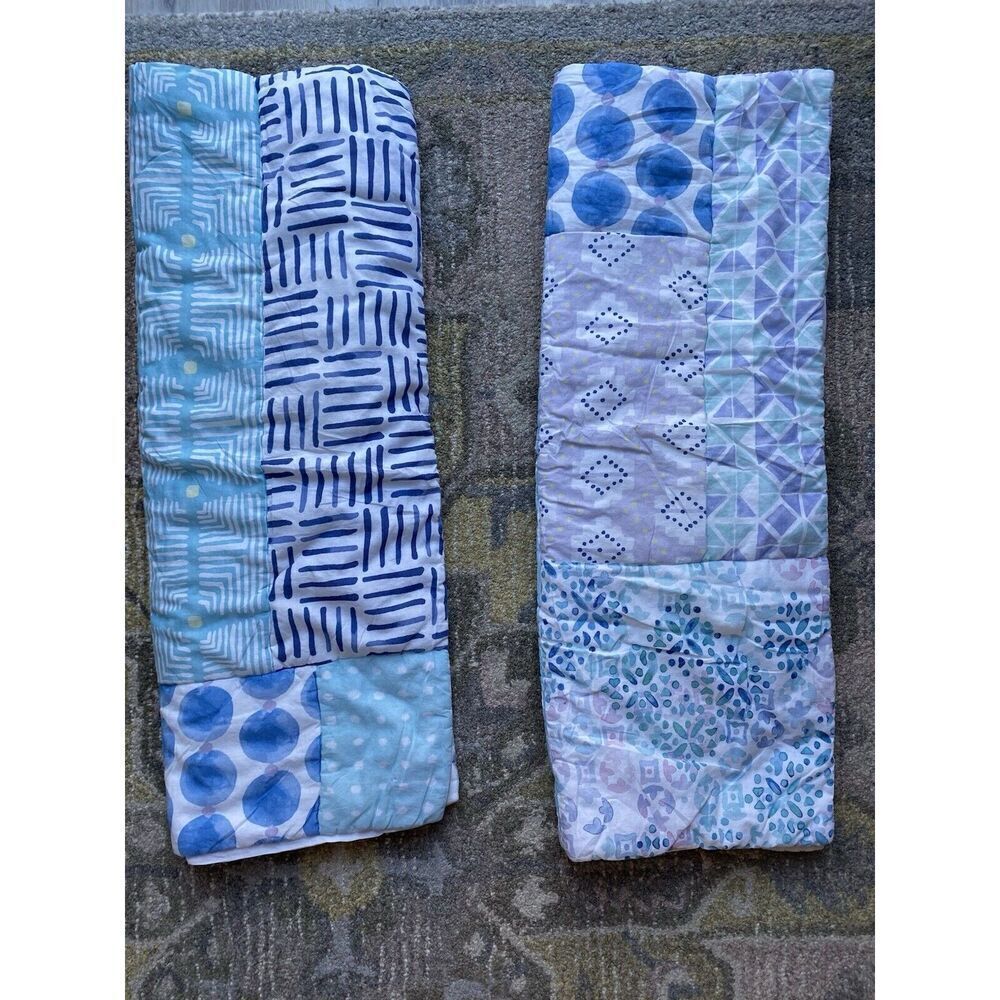 Pottery Barn Teen Quilted Abstract Design Bed Pillow Sham Set